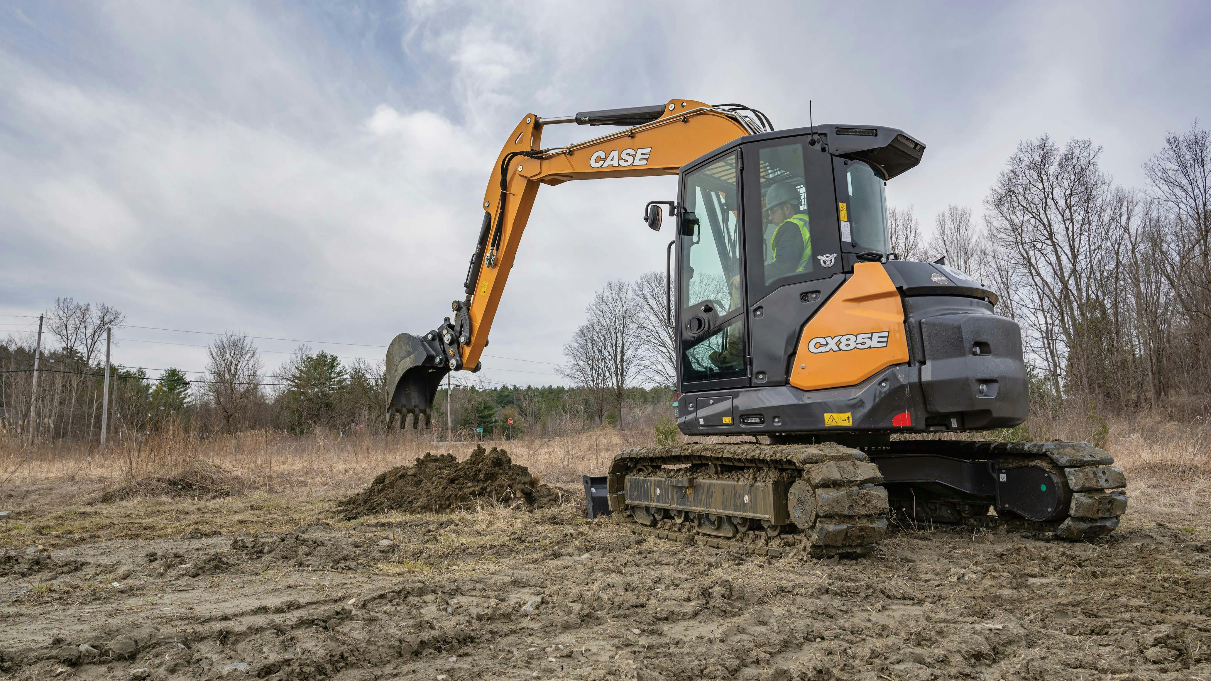 Case CX85E excavator.