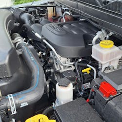Under the hood, a 6.4-liter (392-cubic inch) Hemi V8 is concealed by shrouds, hoses, and accessories. Basic fluid checks are easy, though. Under the hood, a 6.4-liter (392-cubic inch) Hemi V8 is concealed by shrouds, hoses, and accessories. Basic fluid checks are easy, though.