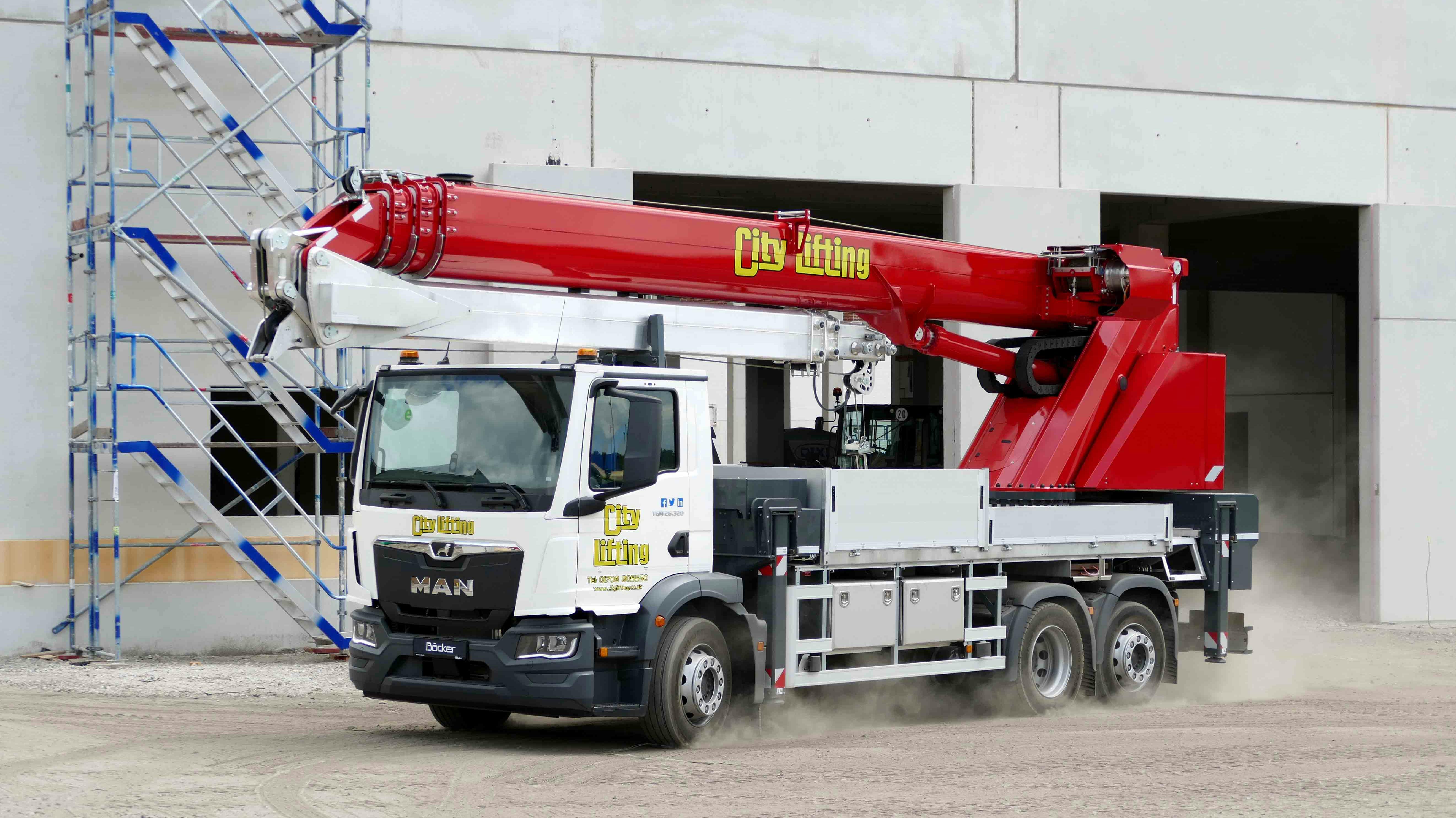 B&ouml;cker truck crane