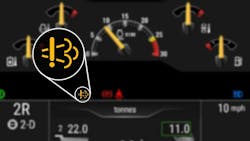 The dashboard indicator for the DPF is highlighted. The dashboard indicator for the DPF is highlighted.