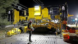 Gomaco GP3 concrete paving machine. Gomaco GP3 concrete paving machine.