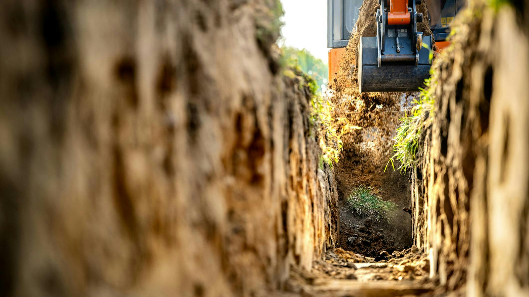 Construction trench.