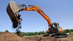 Develon Dash 9 excavator. Develon Dash 9 excavator.