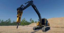 CM labs demolition training virtual excavator with a breaker attachment CM labs demolition training virtual excavator with a breaker attachment