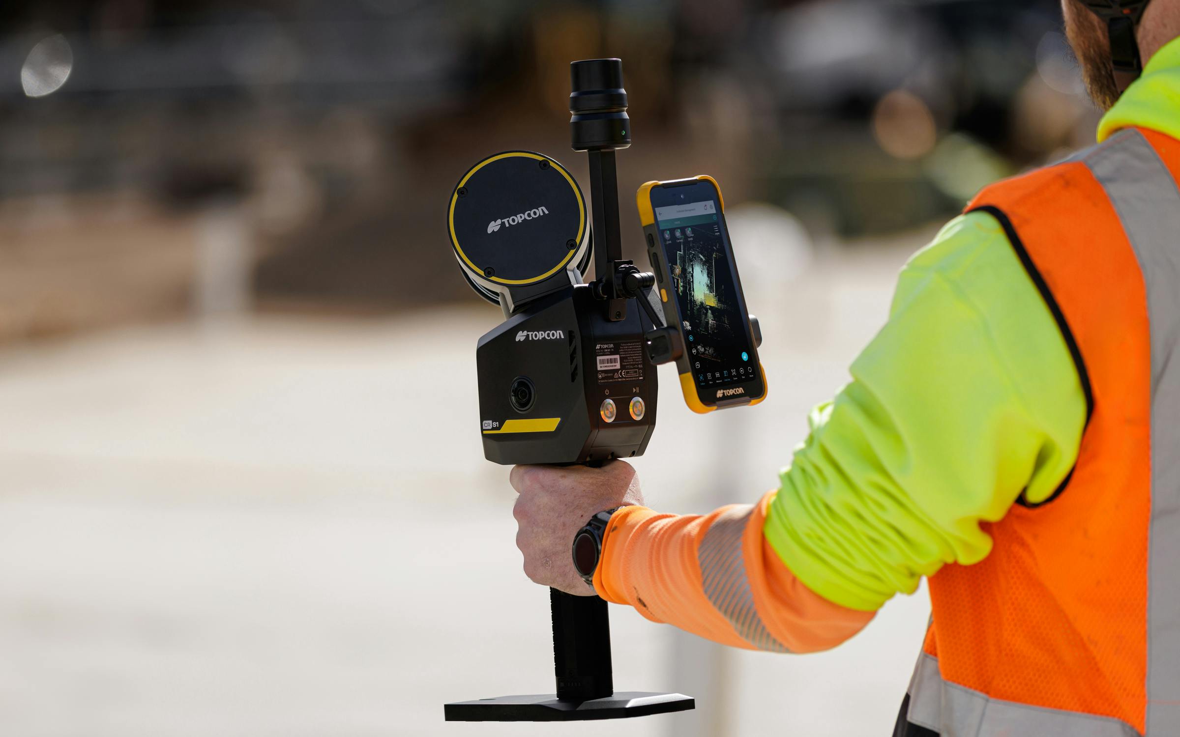 Topcon CR-S1 Handheld Scanning System man holding it