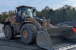 Parked wheel loader Parked wheel loader