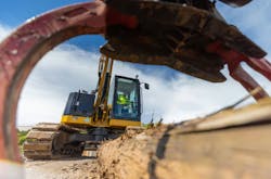 That Cat 308cr fixed boom mini excavator is just about to grab you That Cat 308cr fixed boom mini excavator is just about to grab you