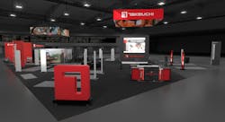 Takeuchi Conexpo booth rendering. Takeuchi Conexpo booth rendering.