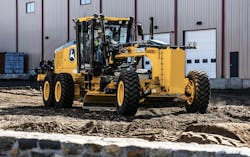 John Deere P-Tier motor grader with SmartGrade John Deere P-Tier motor grader with SmartGrade