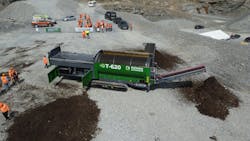 McCloskey Environmental 620 Trommel working at a worksite McCloskey Environmental 620 Trommel working at a worksite