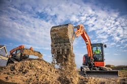 Kubota excavator and compact track loader digging in the dirt like that Peter Gabriel song. Kubota excavator and compact track loader digging in the dirt like that Peter Gabriel song.