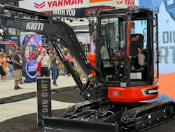 Kioti MX350 excavator at trade show Kioti MX350 excavator at trade show