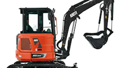Kioti excavator studio shot