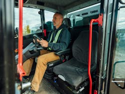 Prinoth Panther T23r Crawler Carrier cabin with operator. Prinoth Panther T23r Crawler Carrier cabin with operator.