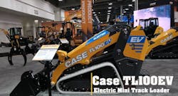 Case TL100EV electric mini track loader at Conexpo Case TL100EV electric mini track loader at Conexpo
