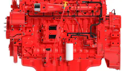 Cummins Next Generation X15 off-highway engine, red on a white background