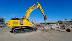 Komatsu pc360lc excavator with a Montabert V-series breaker Komatsu pc360lc excavator with a Montabert V-series breaker