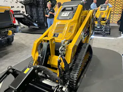 Cat mini track loader front view Cat mini track loader front view
