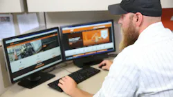 Man using computer Man using computer