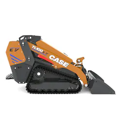 Case TL100EV mini track loader studio image Case TL100EV mini track loader studio image