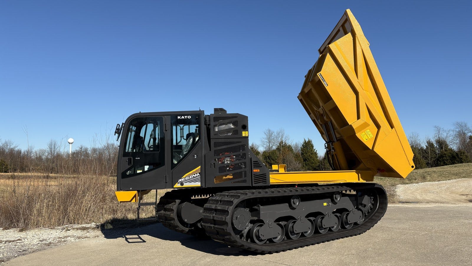 Kato IC110R Rotating Crawler Carrier with dump bed extended