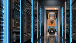 JLG micro scissor lift in a data center JLG micro scissor lift in a data center