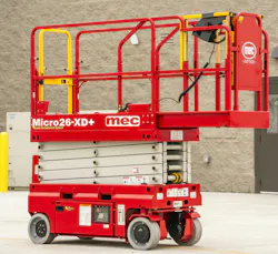 MEC Micro 26-XD+ sitting by a building. MEC Micro 26-XD+ sitting by a building.