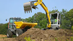 Wacker excavator and dumper