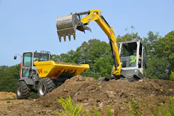 Wacker excavator and dumper Wacker excavator and dumper
