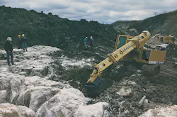 A Gradall XL 4200 digging dirt in the '90s. A Gradall XL 4200 digging dirt in the '90s.