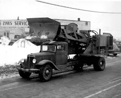 An early iteration of the Gradall excavator. An early iteration of the Gradall excavator.