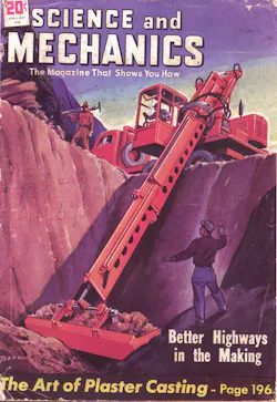 Science and Mechanics magazine puts the Gradall excavator on the cover. Science and Mechanics magazine puts the Gradall excavator on the cover.