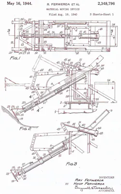 Gradall's first patent in 1944. Gradall's first patent in 1944.