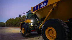 Komatsu ADT at night Komatsu ADT at night