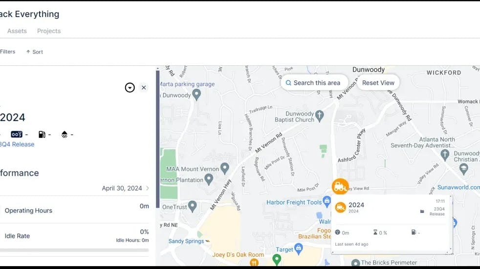 Machine location map