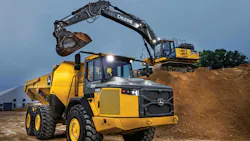 Deere ADT and excavator Deere ADT and excavator