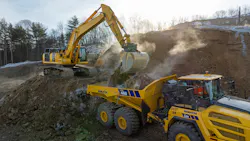 Komatsu excavator and ADT Komatsu excavator and ADT