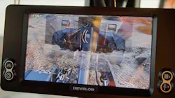 Develon Transparent Bucket on the monitor. Develon Transparent Bucket on the monitor.