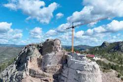 Liebherr 1000 EC-H tower crane on the Crazy Horse Memorial project. Liebherr 1000 EC-H tower crane on the Crazy Horse Memorial project.
