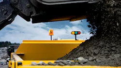 Volvo truck receiving dirt Volvo truck receiving dirt