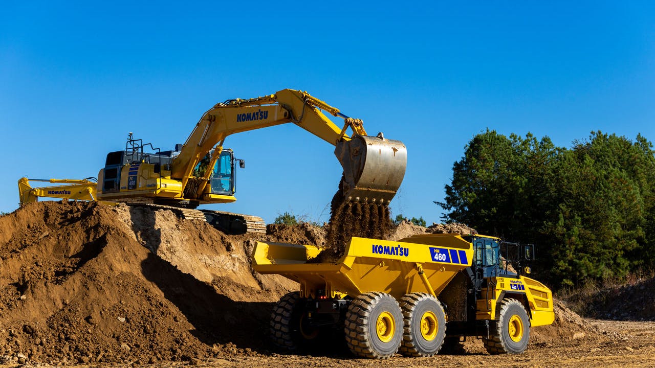 Komatsu ADT being loaded