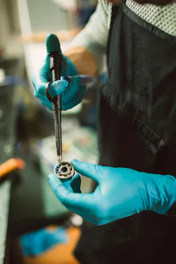Chevron grease. Made greasing a small component. Chevron grease. Made greasing a small component.