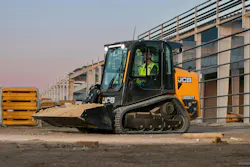 JCB 250T compact track loader working at San Antonio facility. JCB 250T compact track loader working at San Antonio facility.