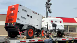 Bobcat equipment on trailer Bobcat equipment on trailer