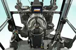 Case GR935 motor grader insider the cab. Case GR935 motor grader insider the cab.
