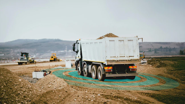 Brigade Electronics camera system around a dump truck.