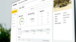 MyLiebherr Performance platform on a monitor. MyLiebherr Performance platform on a monitor.