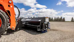 Ignite angle broom 72 inch model on a skid steer. Ignite angle broom 72 inch model on a skid steer.