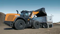 Case loader loading dump truck Case loader loading dump truck
