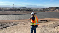 Worker on cellphone Worker on cellphone